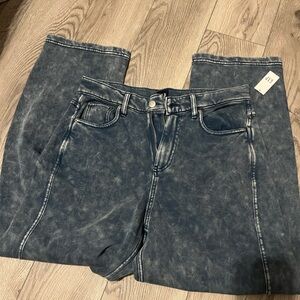 GAP Women's Washed Blue Barrel sweatpant/jesns